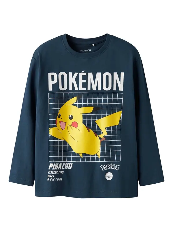 TWO SOON TWO SOON Majica 'Pokémon'  cijan plava / žuta / rosé / crna