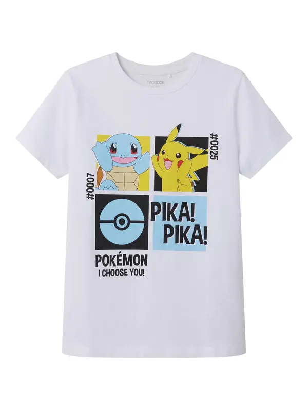TWO SOON TWO SOON Majica 'Pokémon'  morsko plava / svijetloplava / žuta / crvena / bijela
