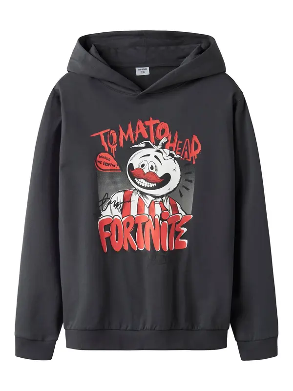 TWO SOON TWO SOON Sweater majica 'Fortnite'  crvena / crna / bijela