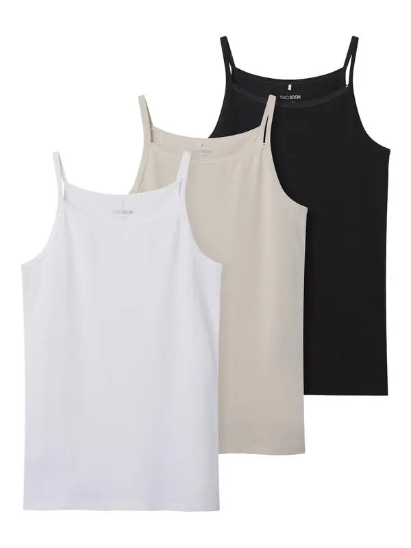 TWO SOON TWO SOON Top  nude / crna / bijela