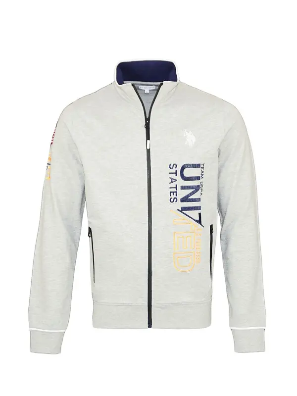 U.S. Polo Assn. U.S. POLO ASSN. Gornji dio trenirke  siva melange / crna