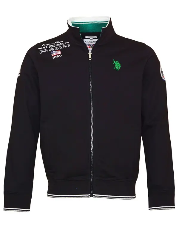 U.S. Polo Assn. U.S. POLO ASSN. Gornji dio trenirke  svijetlozelena / crna / bijela