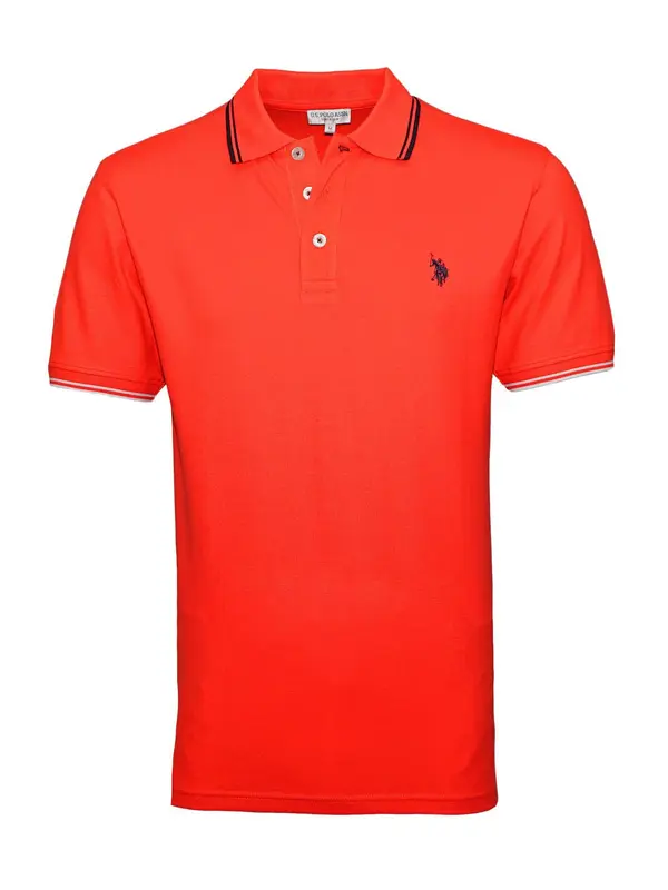 U.S. POLO ASSN. U.S. POLO ASSN. Majica 'Barney'  tamno plava / svijetlosiva / svijetlo crvena