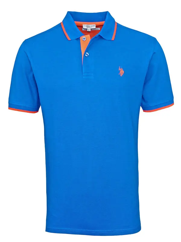 U.S. POLO ASSN. U.S. POLO ASSN. Majica 'Fashion'  plava / narančasta