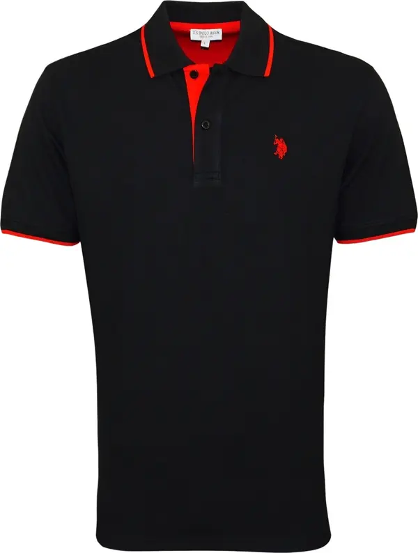U.S. Polo Assn. U.S. POLO ASSN. Majica  svijetlo crvena / crna