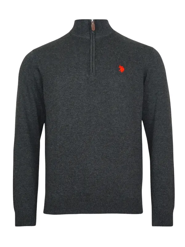 U.S. Polo Assn. U.S. POLO ASSN. Pulover  antracit siva / crvena