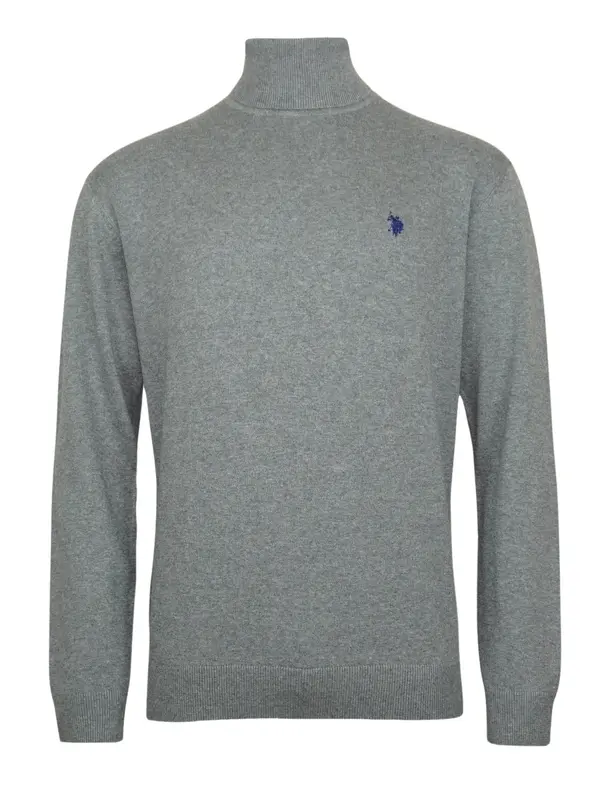 U.S. Polo Assn. U.S. POLO ASSN. Pulover  mornarsko plava / siva melange