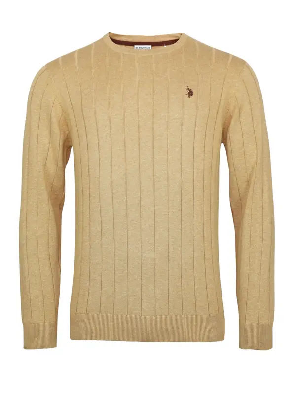 U.S. Polo Assn. U.S. POLO ASSN. Pulover  svijetlosmeđa / tamno smeđa