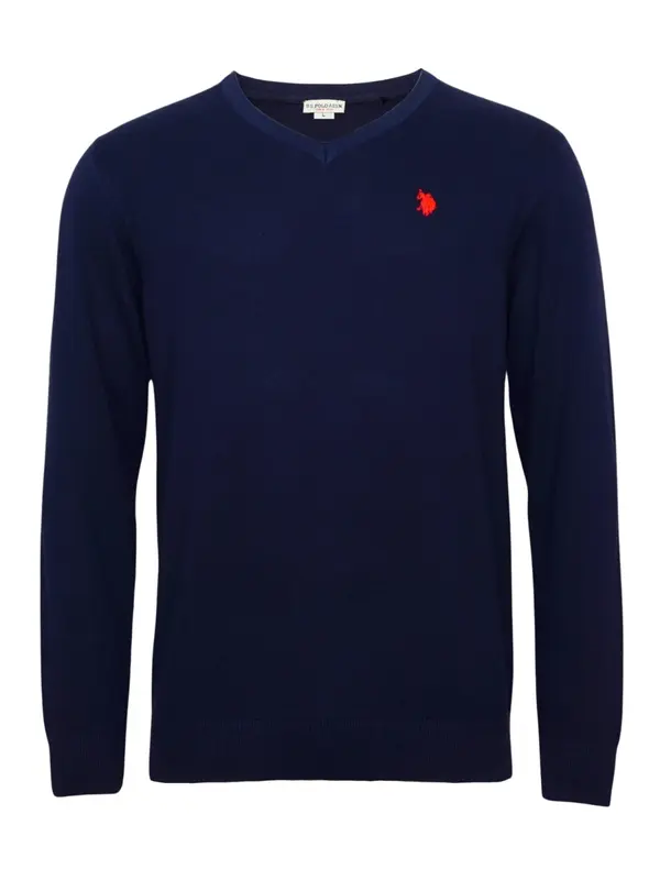 U.S. Polo Assn. U.S. POLO ASSN. Pulover  tamno plava / krvavo crvena