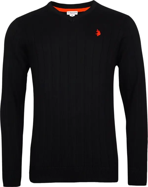 U.S. Polo Assn. U.S. POLO ASSN. Pulover  vatreno crvena / crna
