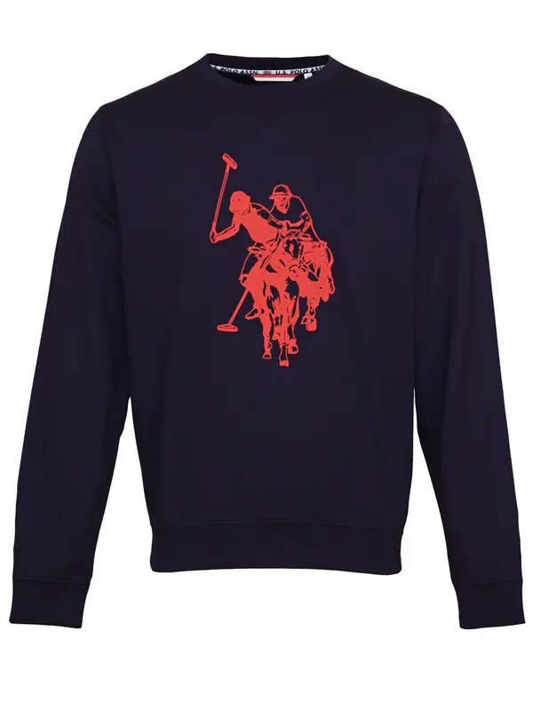 U.S. Polo Assn. U.S. POLO ASSN. Sweater majica  mornarsko plava / crvena