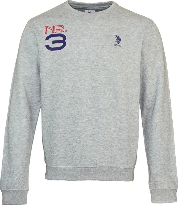 U.S. Polo Assn. U.S. POLO ASSN. Sweater majica  plava / siva / crvena
