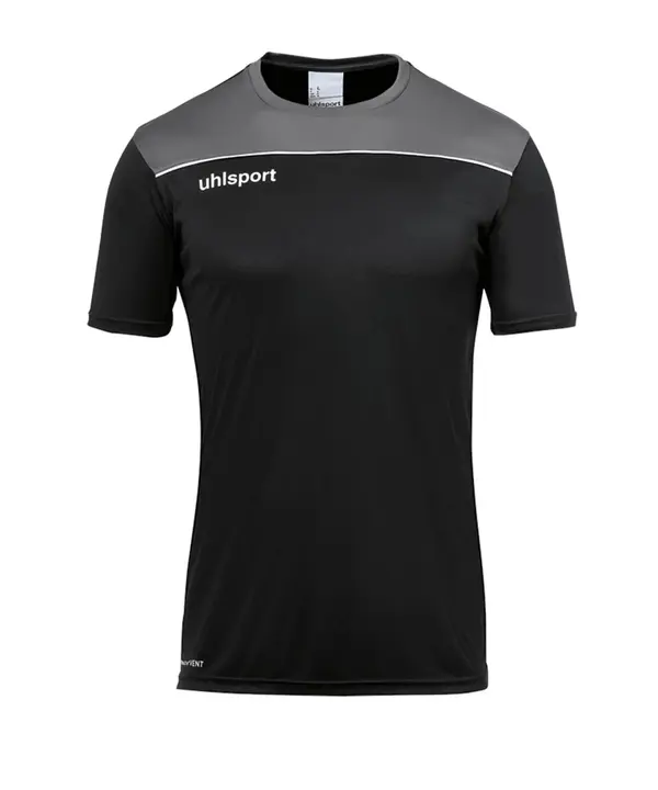 UHLSPORT UHLSPORT Tehnička sportska majica  siva / crna / bijela