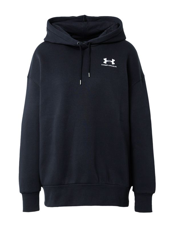 UNDER ARMOUR UNDER ARMOUR Sportska sweater majica 'Essential'  crna / bijela