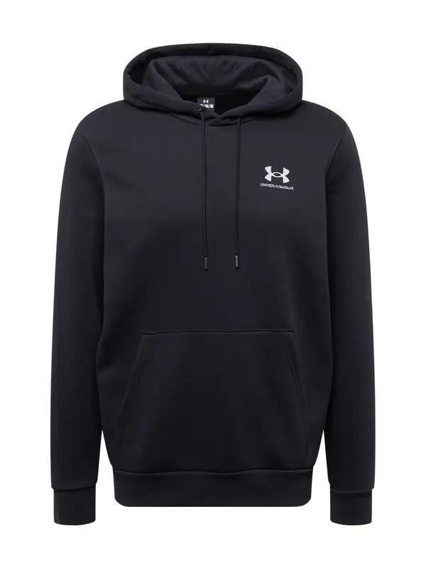 UNDER ARMOUR UNDER ARMOUR Sportska sweater majica 'Essential'  crna / bijela