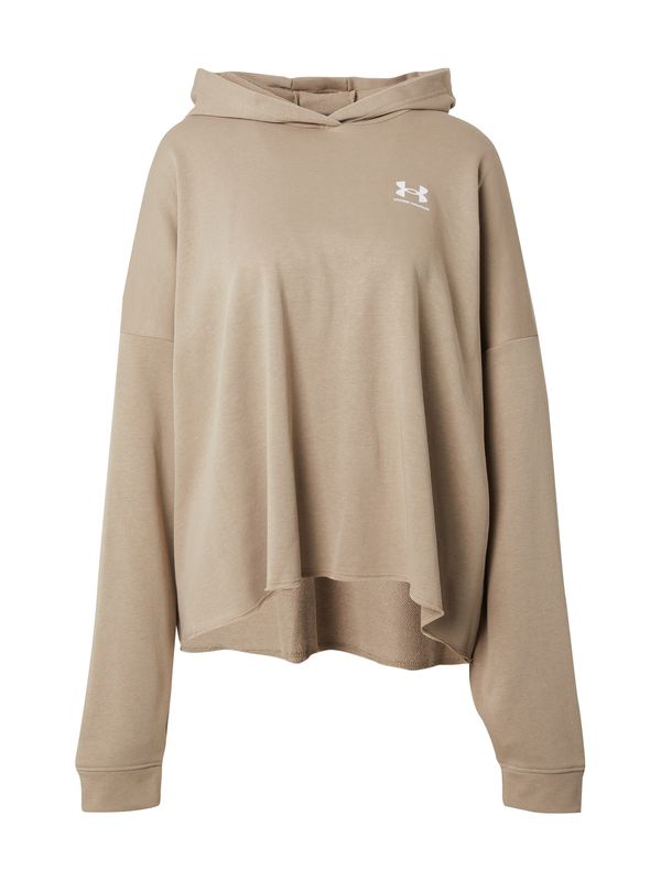 UNDER ARMOUR UNDER ARMOUR Sportska sweater majica 'Rival'  bež / bijela