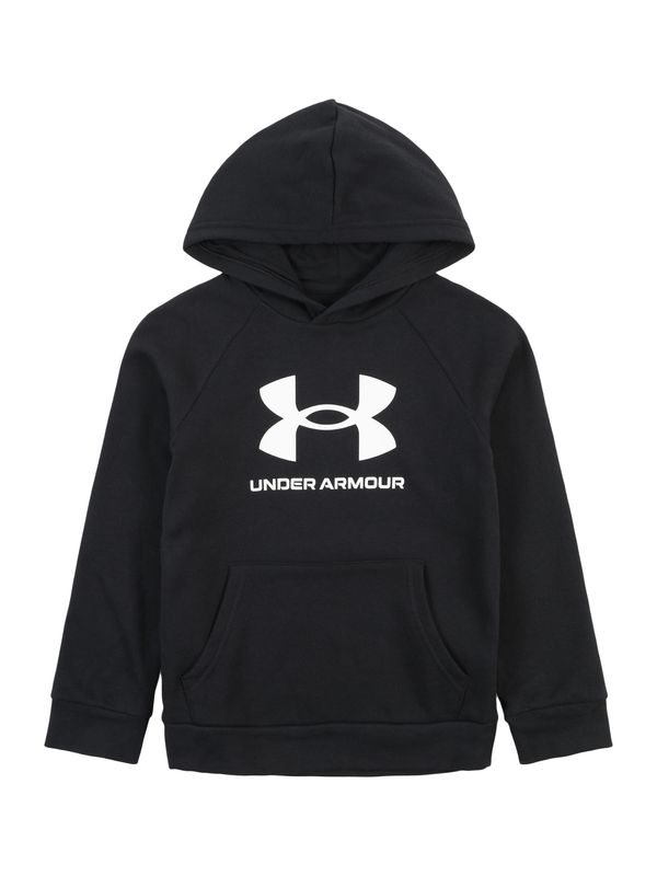 UNDER ARMOUR UNDER ARMOUR Sportska sweater majica 'Rival'  crna / bijela