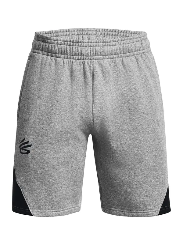 UNDER ARMOUR UNDER ARMOUR Sportske hlače 'Curry Splash'  siva / crna