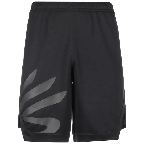 UNDER ARMOUR UNDER ARMOUR Sportske hlače 'Curry Splash'  siva / crna
