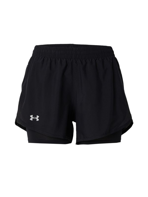 UNDER ARMOUR UNDER ARMOUR Sportske hlače 'Fly-By'  crna / bijela