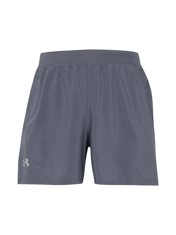 UNDER ARMOUR UNDER ARMOUR Sportske hlače 'Launch 5'  siva / bijela