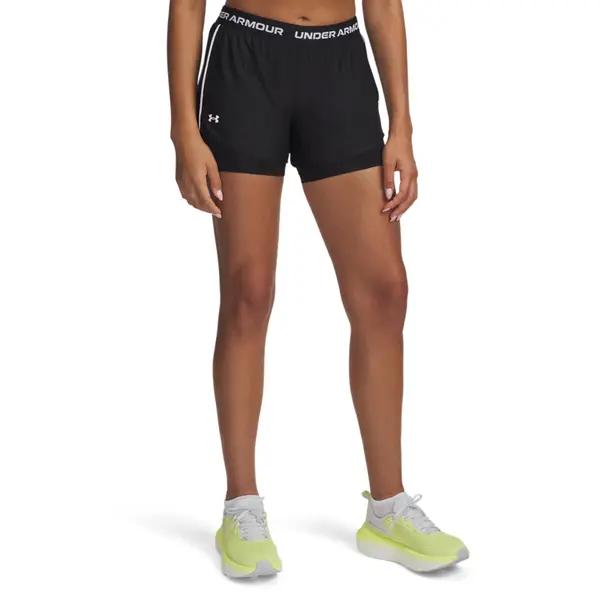 UNDER ARMOUR UNDER ARMOUR Sportske hlače 'Play Up'  crna / bijela