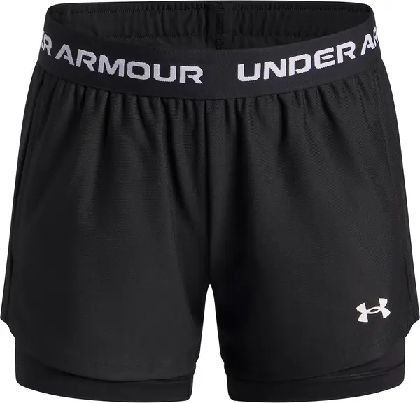 UNDER ARMOUR UNDER ARMOUR Sportske hlače 'Tech Play Up 2n1'  crna / bijela