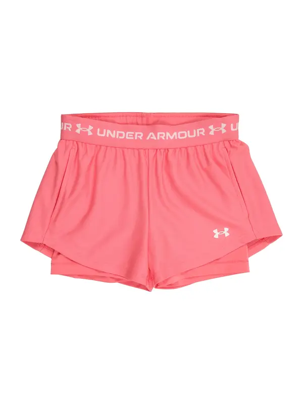 UNDER ARMOUR UNDER ARMOUR Sportske hlače 'Tech Play Up 2n1'  koraljna / bijela
