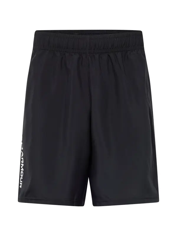 UNDER ARMOUR UNDER ARMOUR Sportske hlače 'Wordmark'  crna / bijela
