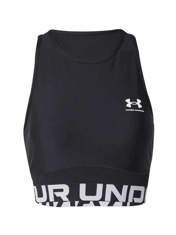 UNDER ARMOUR UNDER ARMOUR Sportski top  crna / bijela