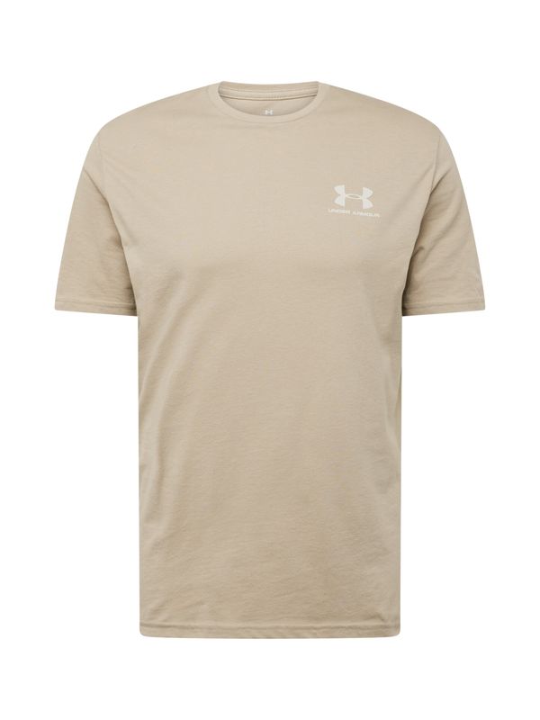 UNDER ARMOUR UNDER ARMOUR Tehnička sportska majica  cappuccino / bijela