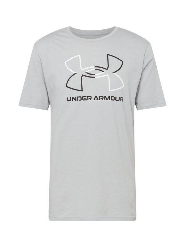 UNDER ARMOUR UNDER ARMOUR Tehnička sportska majica 'FOUNDATION'  siva / crna / bijela