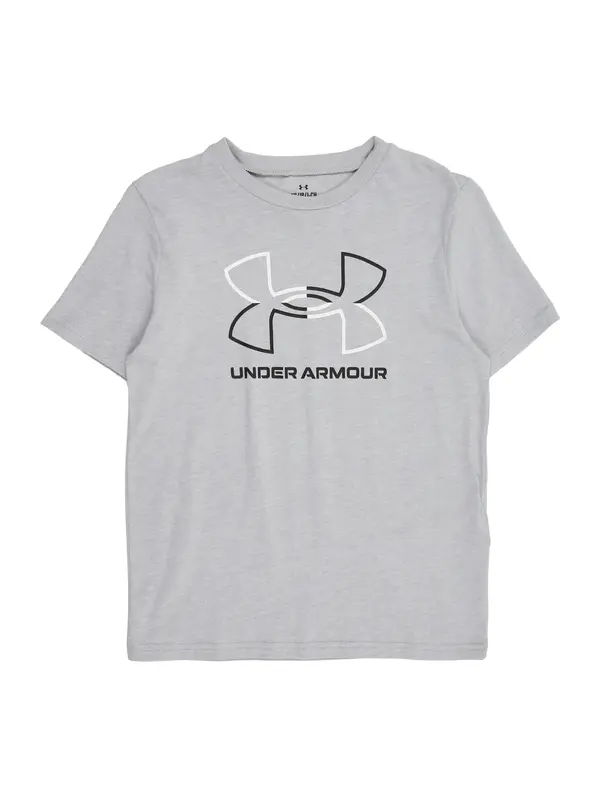 UNDER ARMOUR UNDER ARMOUR Tehnička sportska majica 'FOUNDATION'  siva melange / crna / bijela
