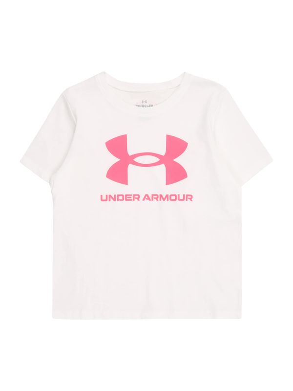 UNDER ARMOUR UNDER ARMOUR Tehnička sportska majica  svijetloroza / bijela