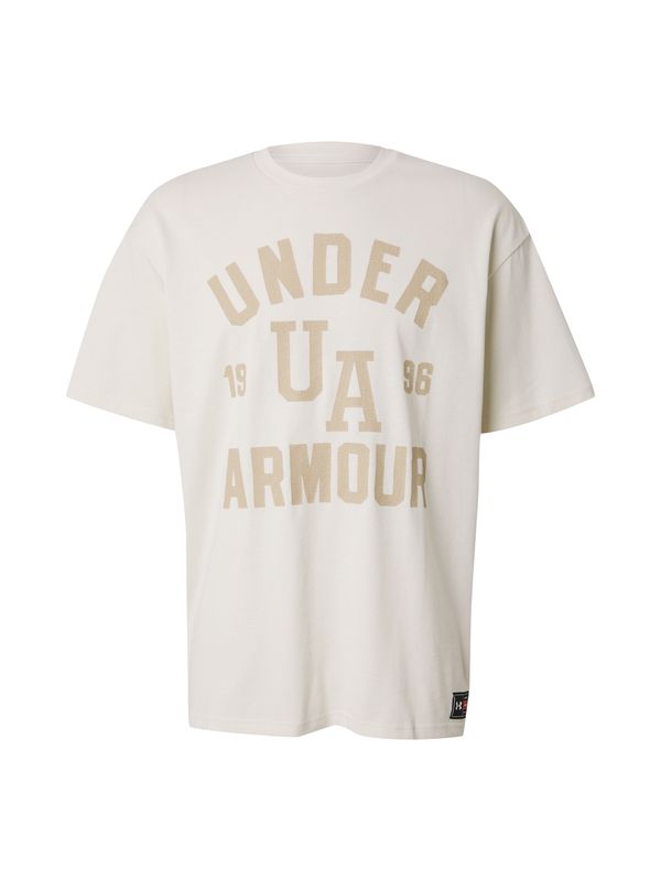 UNDER ARMOUR UNDER ARMOUR Tehnička sportska majica 'VARSITY'  pijesak / svijetlosiva