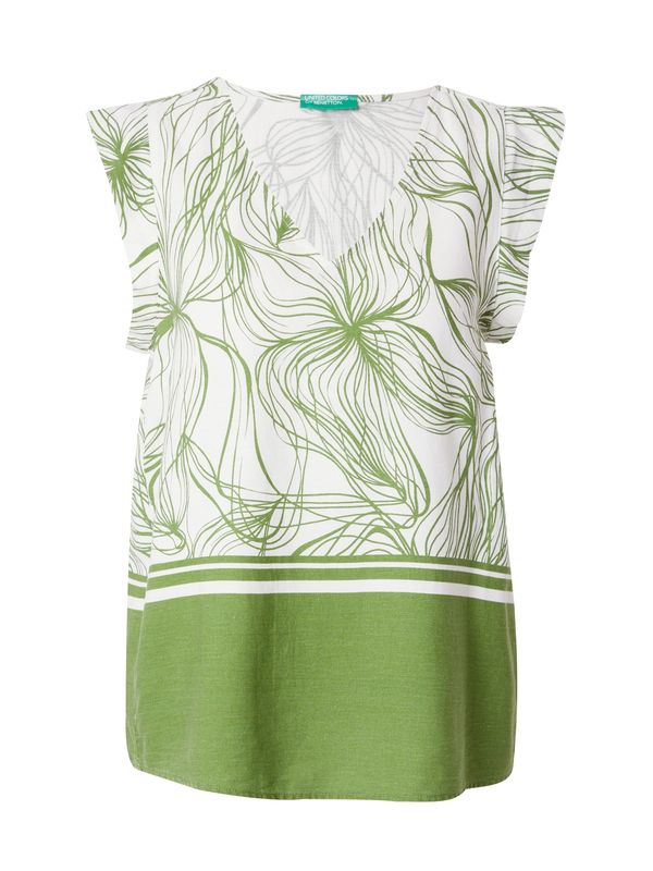 UNITED COLORS OF BENETTON UNITED COLORS OF BENETTON Bluza  zelena / bijela