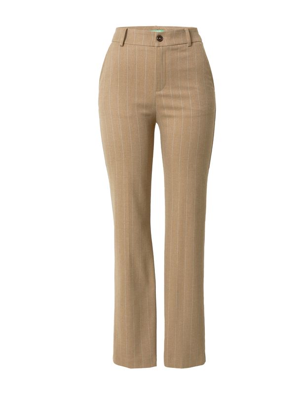 UNITED COLORS OF BENETTON UNITED COLORS OF BENETTON Hlače na crtu  svijetlosmeđa / svijetlosiva