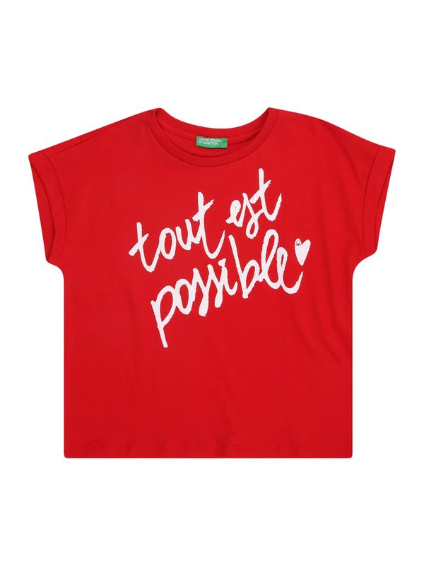 UNITED COLORS OF BENETTON UNITED COLORS OF BENETTON Majica  crvena / bijela