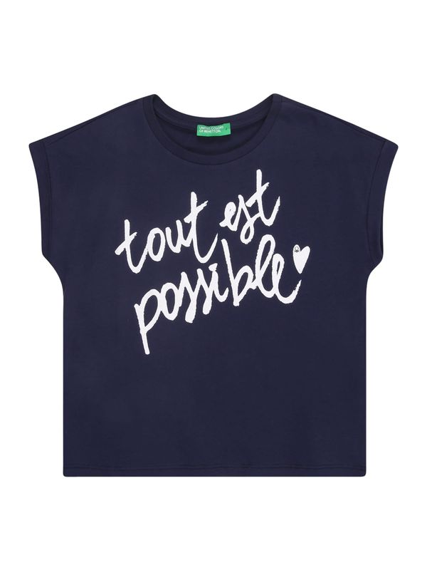 UNITED COLORS OF BENETTON UNITED COLORS OF BENETTON Majica  noćno plava / prljavo bijela