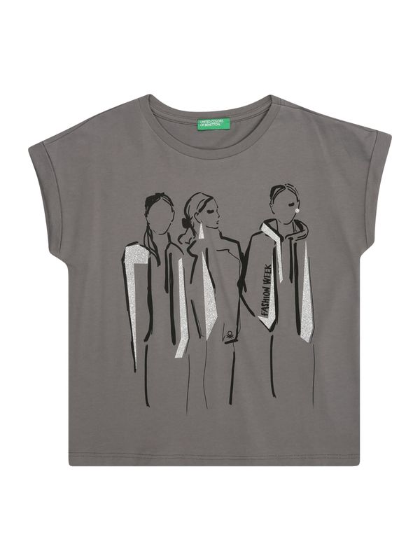 UNITED COLORS OF BENETTON UNITED COLORS OF BENETTON Majica  tamo siva / crna / srebro