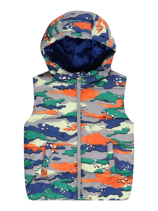 UNITED COLORS OF BENETTON UNITED COLORS OF BENETTON Prsluk  plava / siva / smaragdno zelena / narančasta