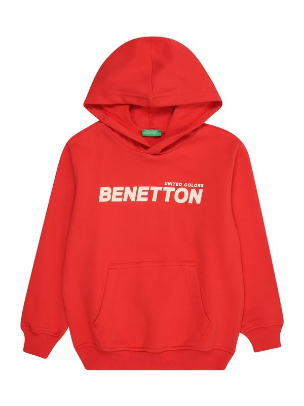 UNITED COLORS OF BENETTON UNITED COLORS OF BENETTON Sweater majica  svijetlocrvena / bijela