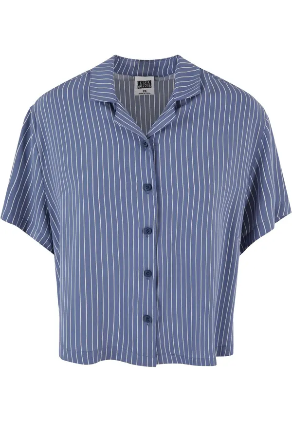Urban Classics Urban Classics Bluza 'Resort'  plava / bijela