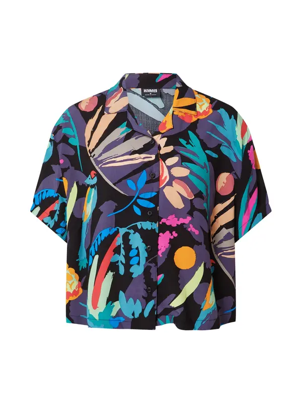 Urban Classics Urban Classics Bluza 'Resort'  svijetloplava / ljubičasta / miks boja / crna
