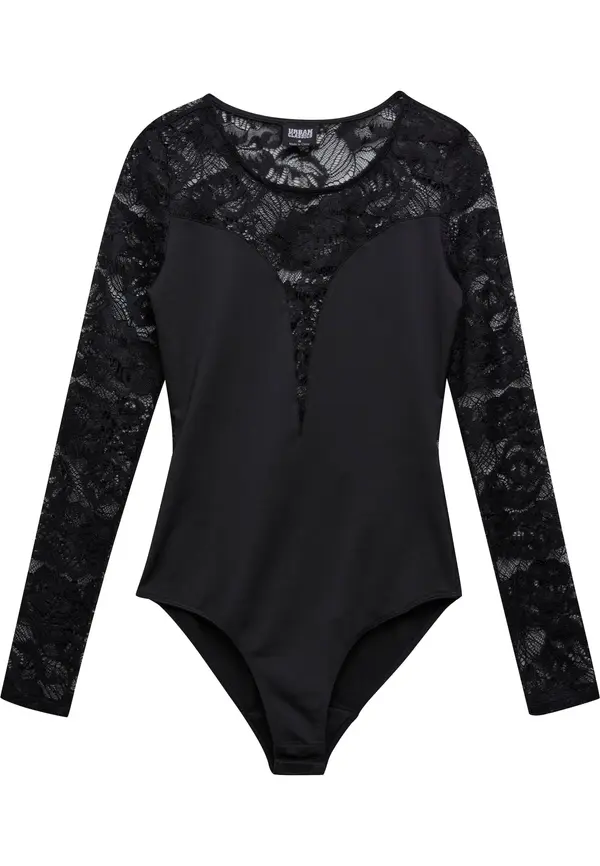 Urban Classics Urban Classics Bodi majica  crna