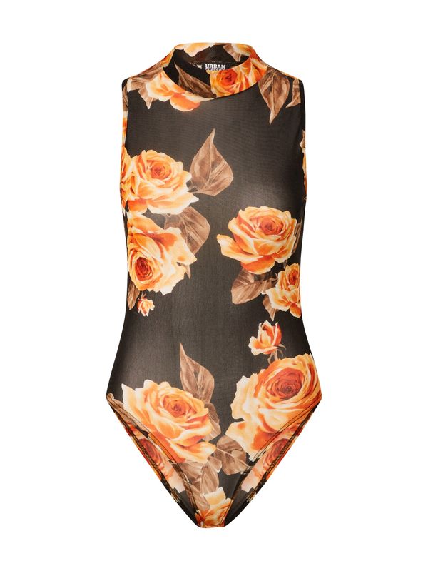 Urban Classics Urban Classics Bodi majica  narančasta / pastelno narančasta / crna