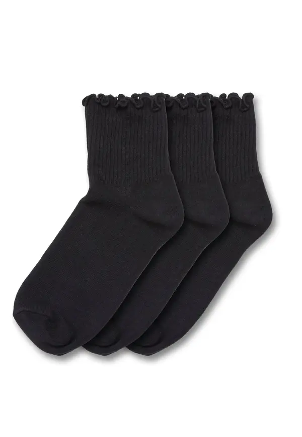 Urban Classics Urban Classics Čarape 'Ruffle'  crna