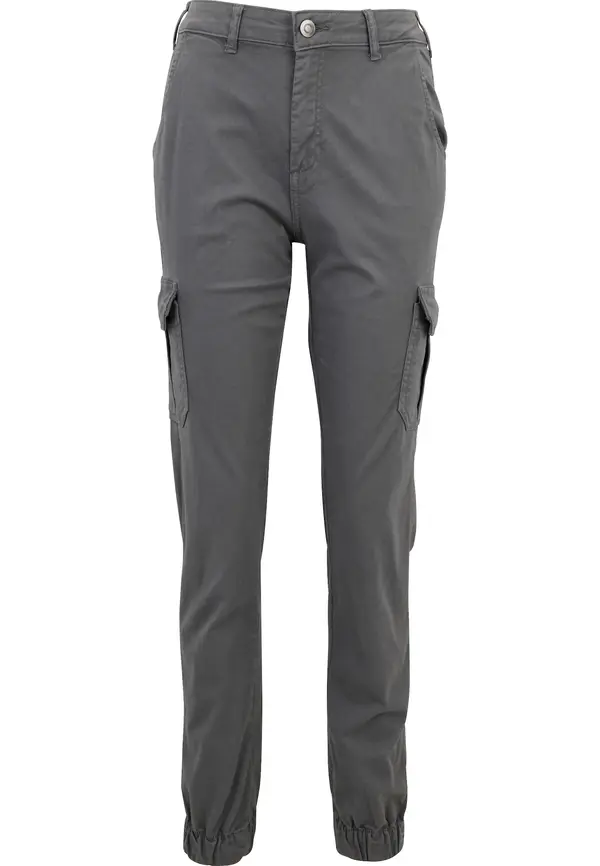Urban Classics Urban Classics Cargo hlače ' Ladies High Waist Cargo Pants '  siva
