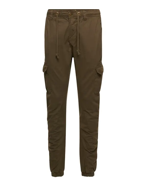 Urban Classics Urban Classics Cargo hlače  tamno smeđa