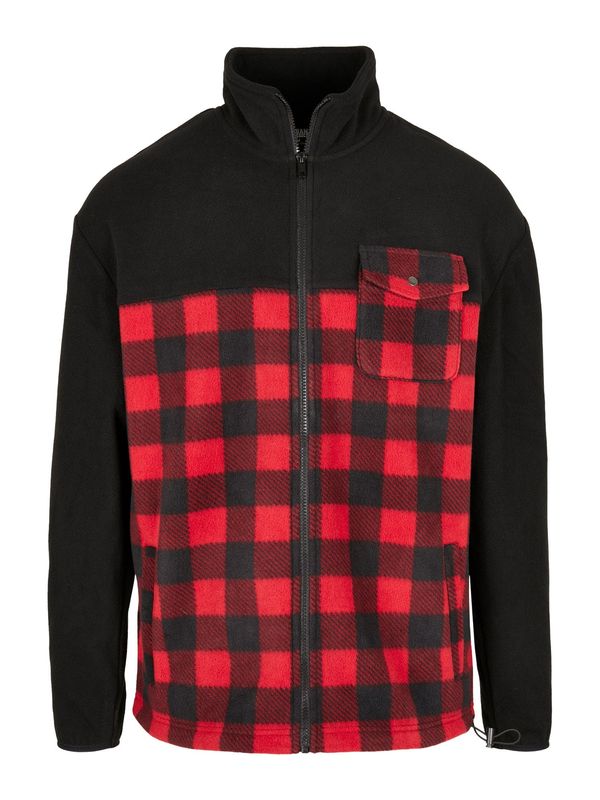 Urban Classics Urban Classics Flis jakna  crvena / crna